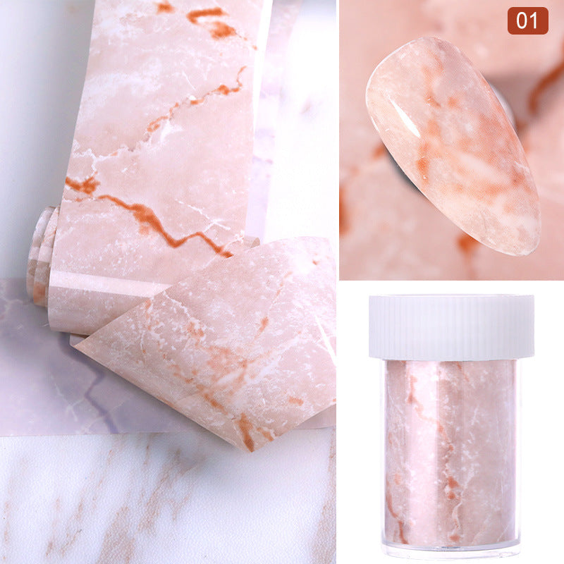 Marble Smudge Pattern Starry Nail Sticker