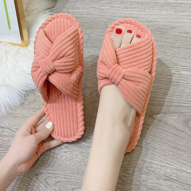 Cute Home Indoor Soft Bottom Comfortable Cotton And Linen Slippers