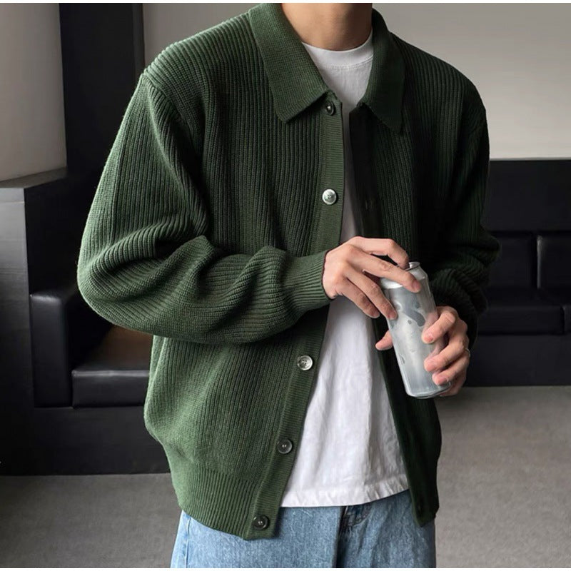 Flot Strikket Cardigan i Afslappet Unisex Stil