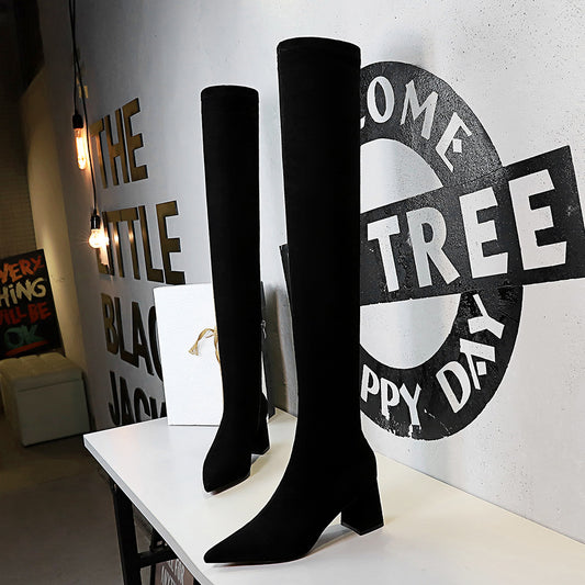 Women's High Heel Pointed Suede Sexy Boots