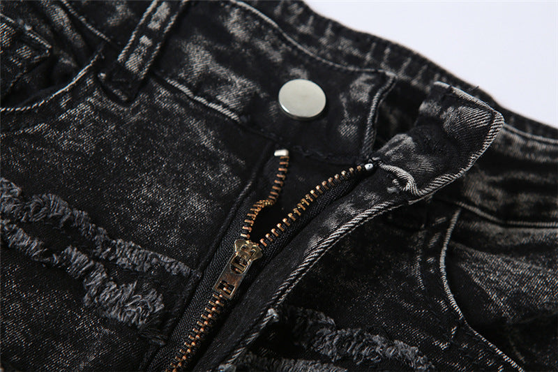 Skinny Calf Women's Flared Denim Trousers