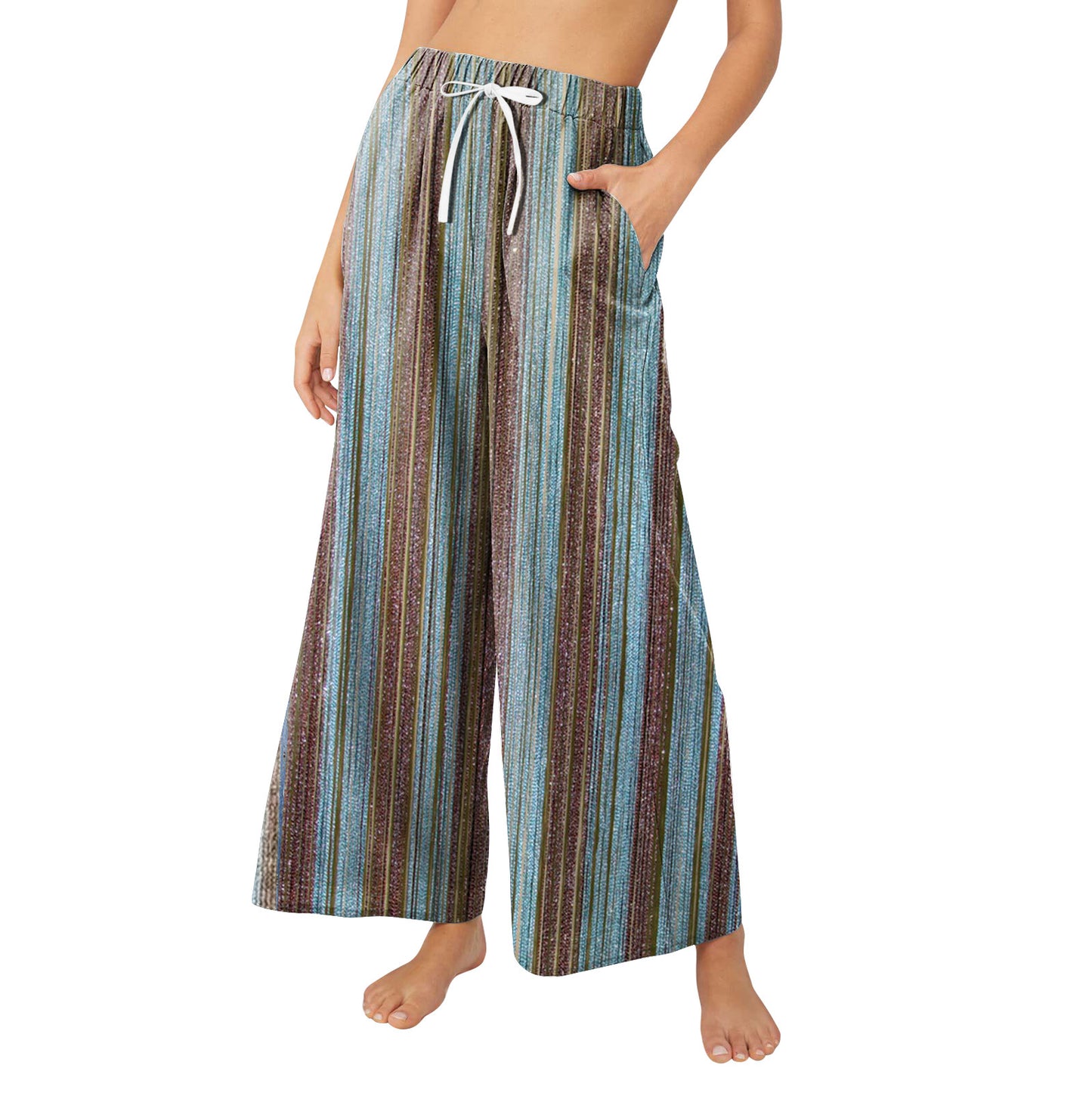 Fashion Loose Striped Printed Casual Pants