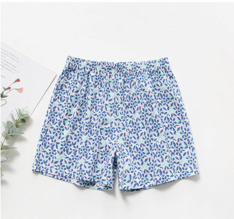 Underwear Ladies Pure Cotton Boxer Shorts Printed Shorts Middle-aged And Elderly Plus Fertilizer Plus Boxer Shorts