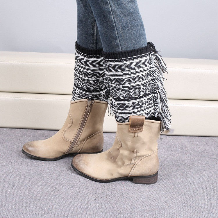 Knitted Boots For Christmas Jacquard To Keep Warm