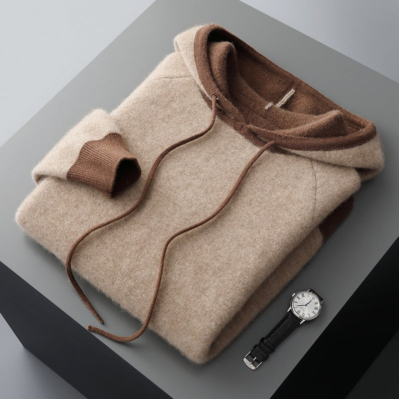 Knitted Hooded Pullover Sweater Coat