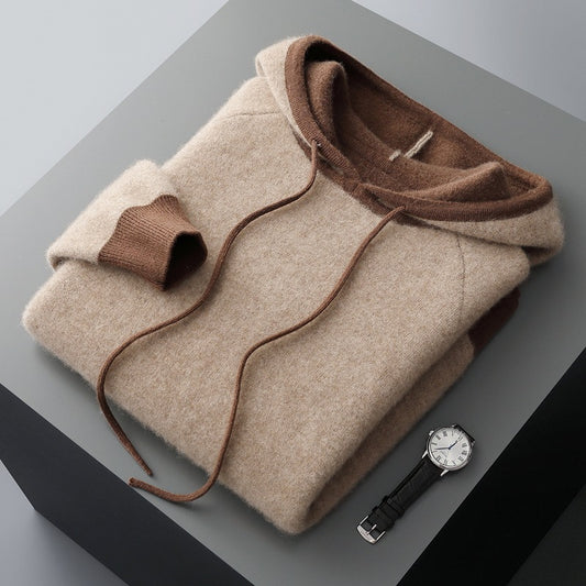 Knitted Hooded Pullover Sweater Coat