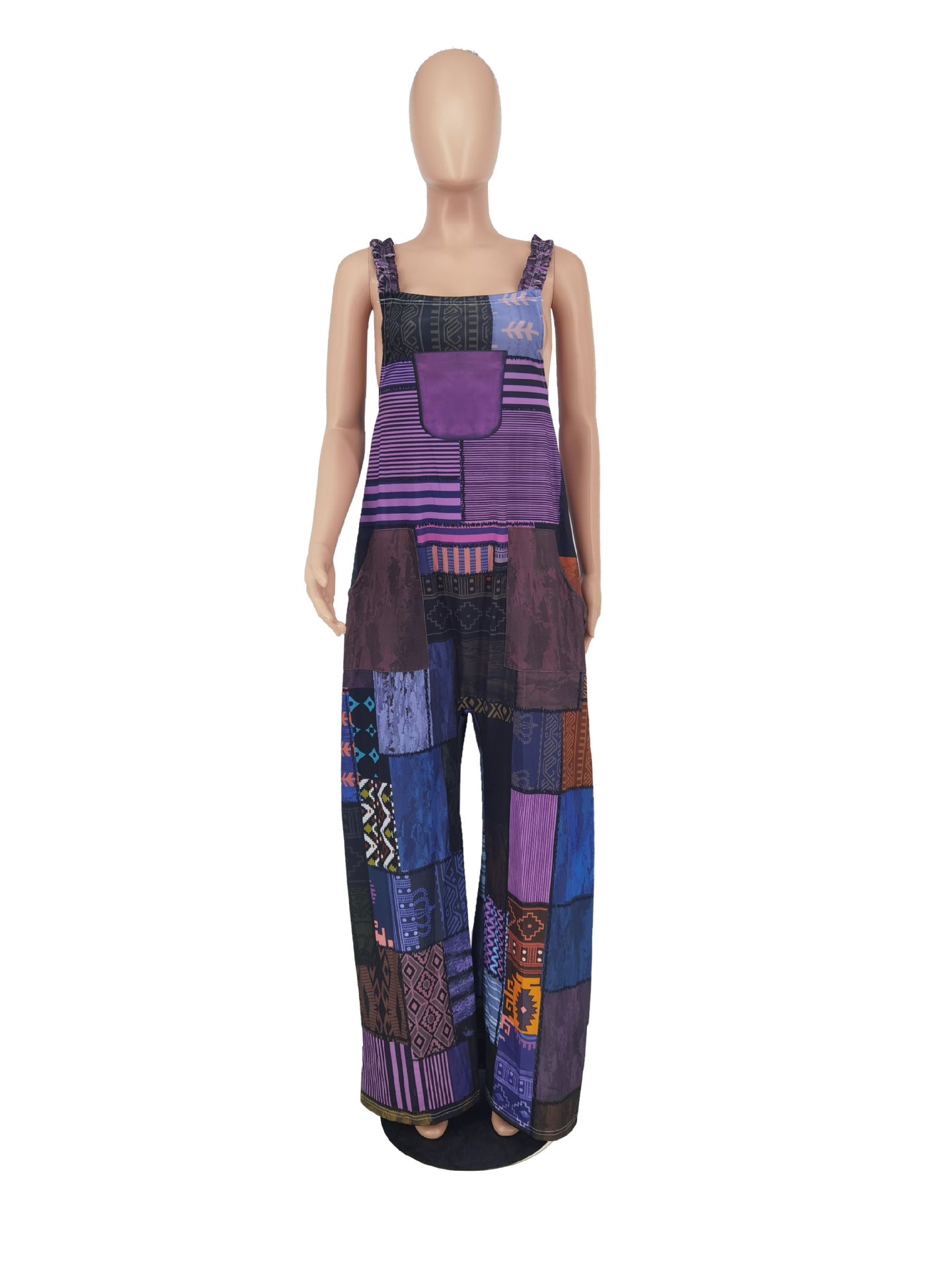 European And American Printed Bohemian Style Suspenders