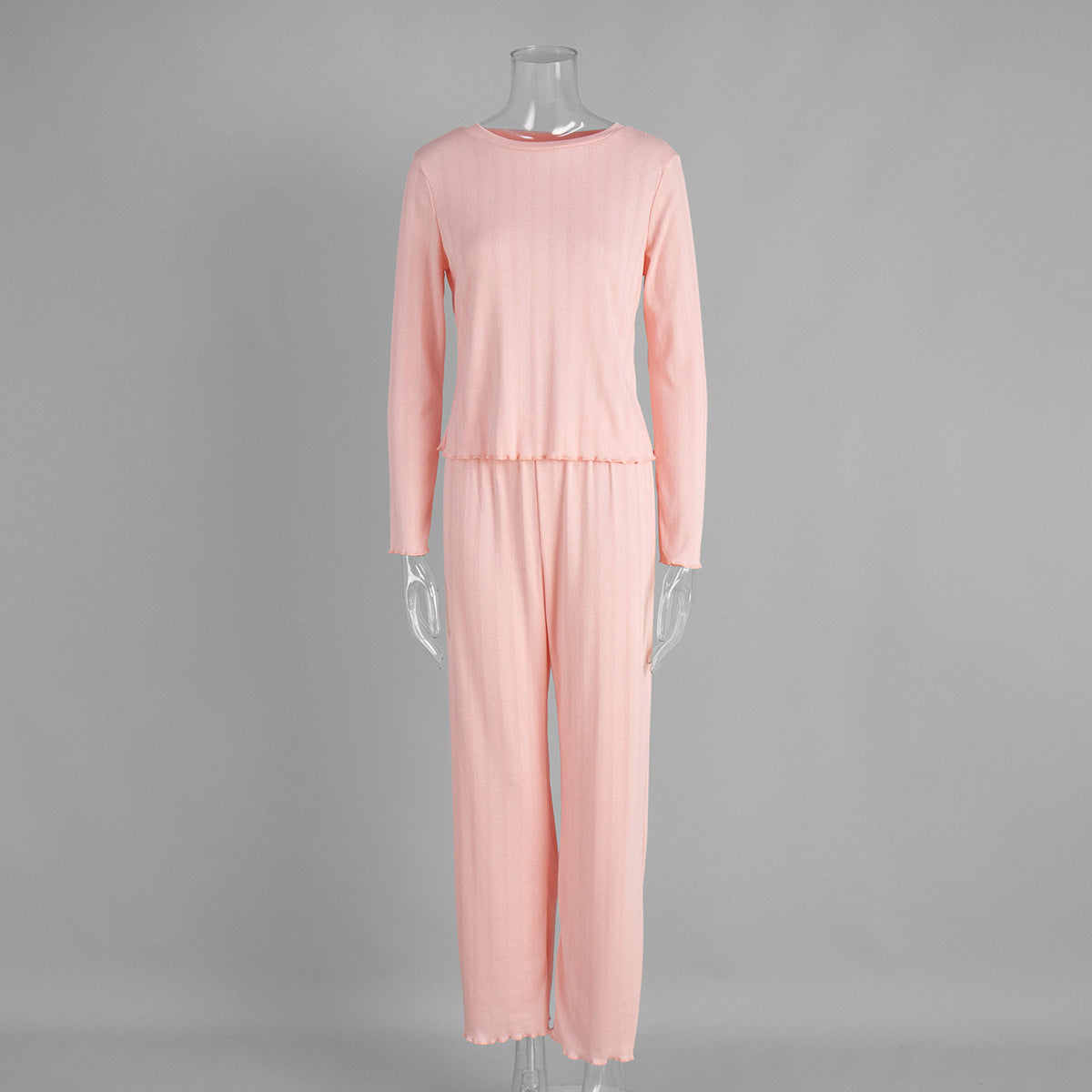 Heart Jacquard Long-sleeved Pajamas Two-piece Set