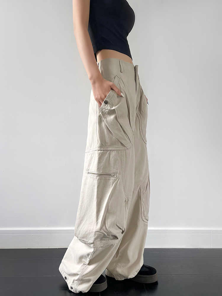 Overalls Pocket Jeans Women's Wide Leg Pants