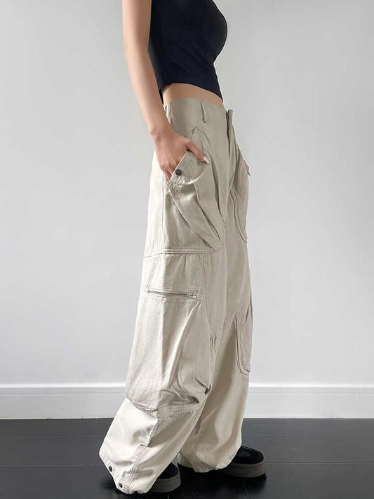 Overalls Pocket Jeans Women's Wide Leg Pants