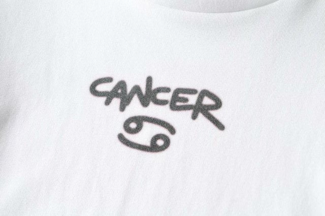 T-shirt Slim Fit Zodiac Fit Cut Rib Midriff-baring Top Cute Kawaii