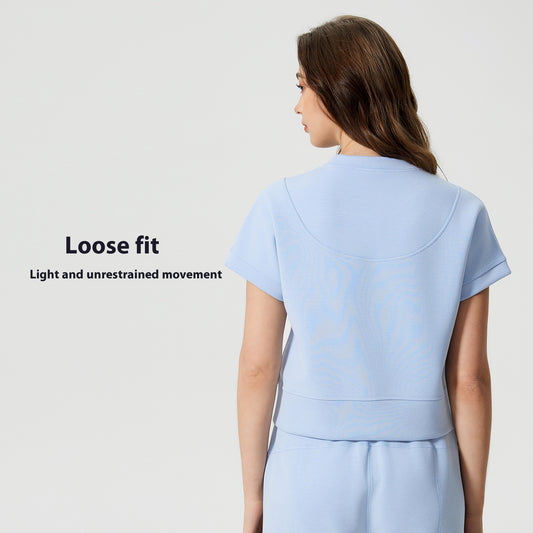 Leisure Sports Cloud Sense Air Layer Short Loose Thin Yoga T-shirt