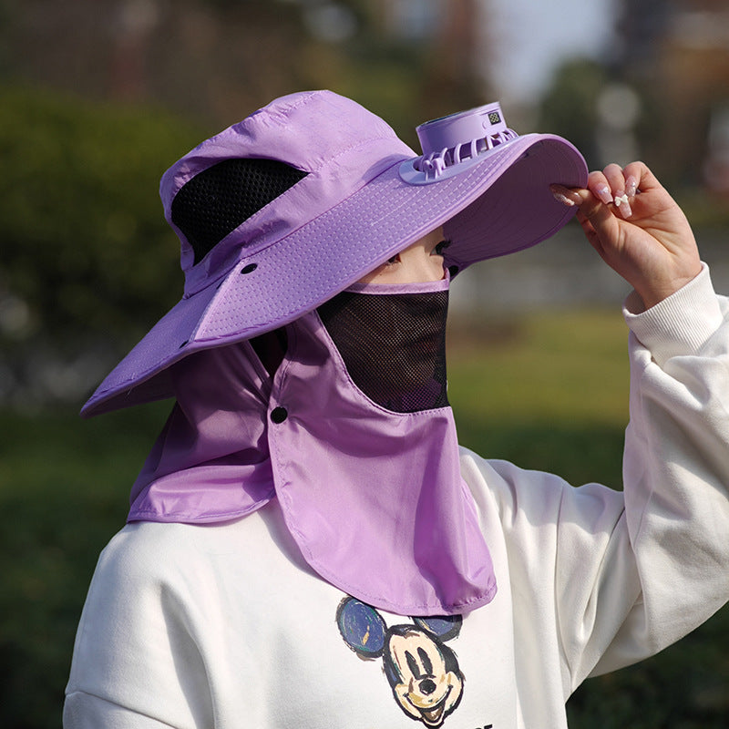 Hat With Fan Men's Fishing Outdoor Sunshade