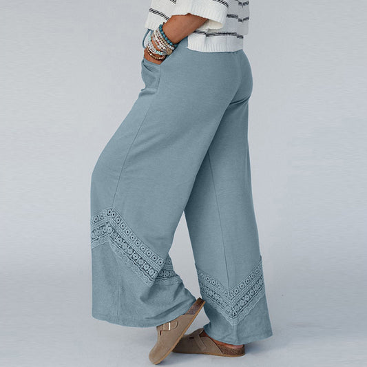 Women's All-match Lace Crocheted Wide-leg Pants