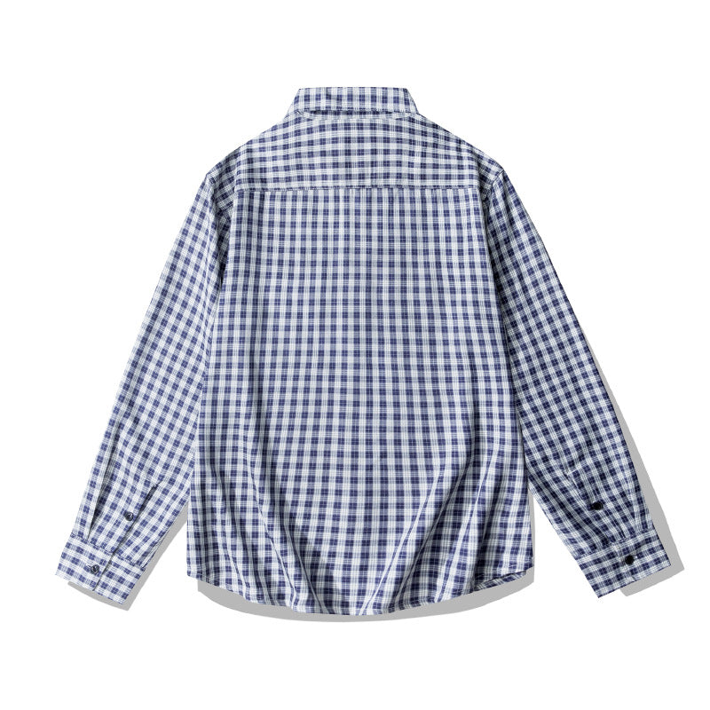 New Plaid Retro Basic Style Long Sleeve Shirt