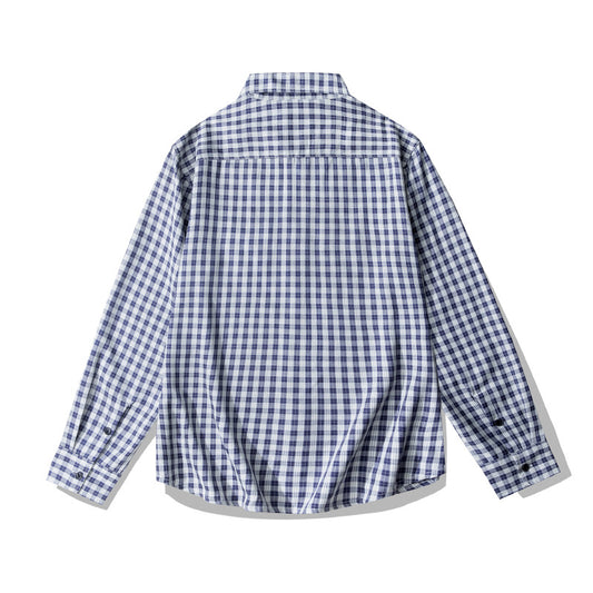 New Plaid Retro Basic Style Long Sleeve Shirt