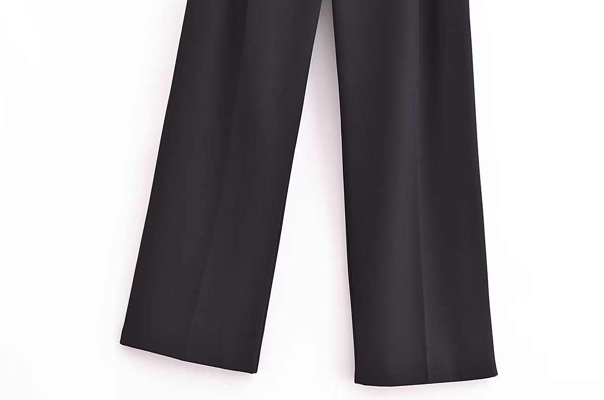 Knot Design Lace-up Side Zip Casual Trousers
