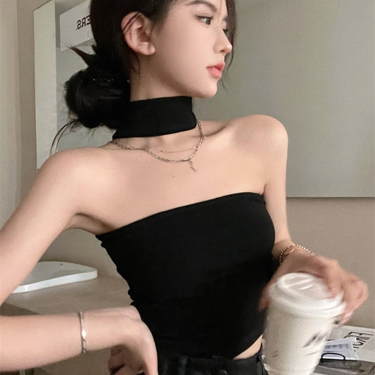 Women's Tight-fitting One-neck Summer Sleeveless Halterneck Vest