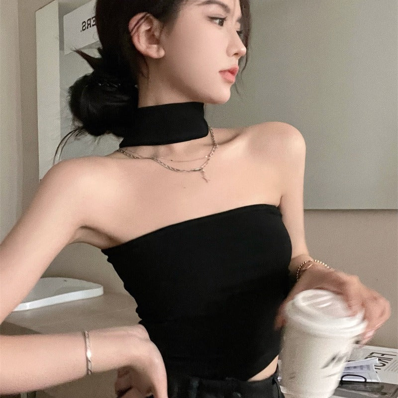 Women's Tight-fitting One-neck Summer Sleeveless Halterneck Vest