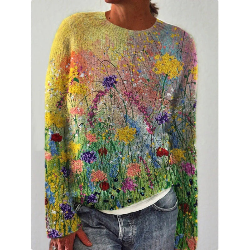 Hoodless Casual Loose-fitting Long-sleeve Top