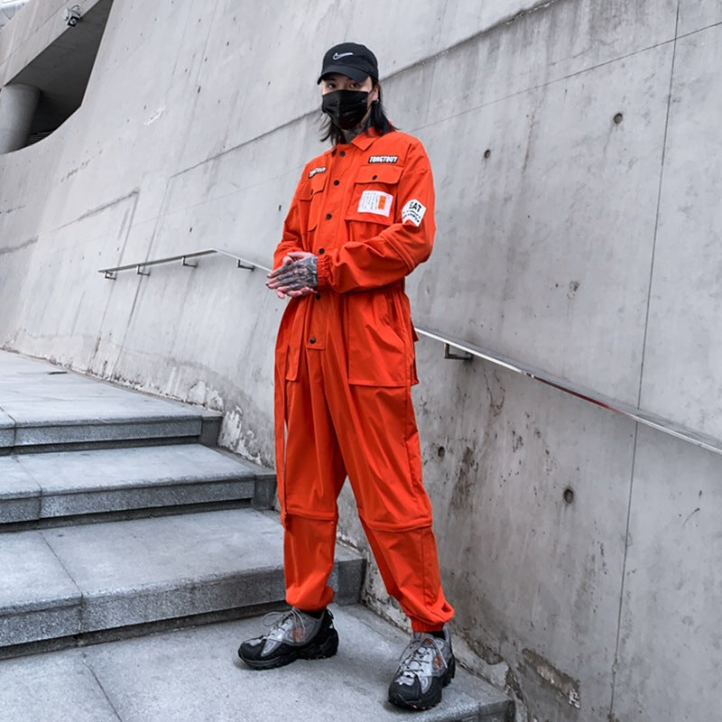 Men's And Women's Japanese Casual Polyester Fiber Overalls