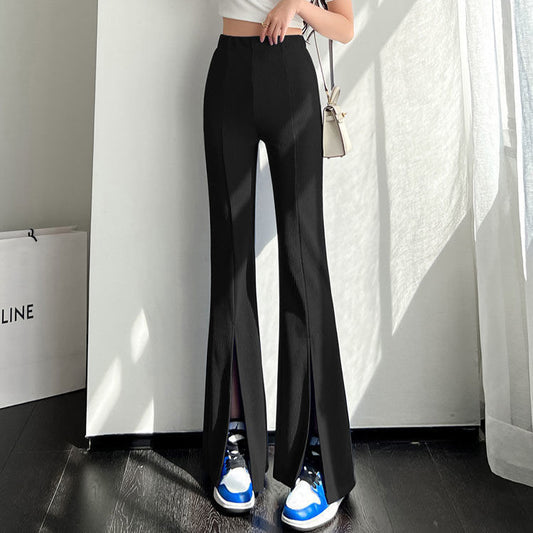 Women's High Waist Slim Wide Leg Suit Pants