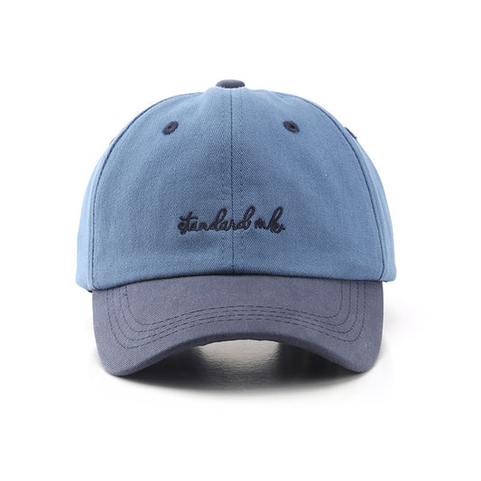 Hat Korean Style Japanese Style Women's Color Matching Washed Denim