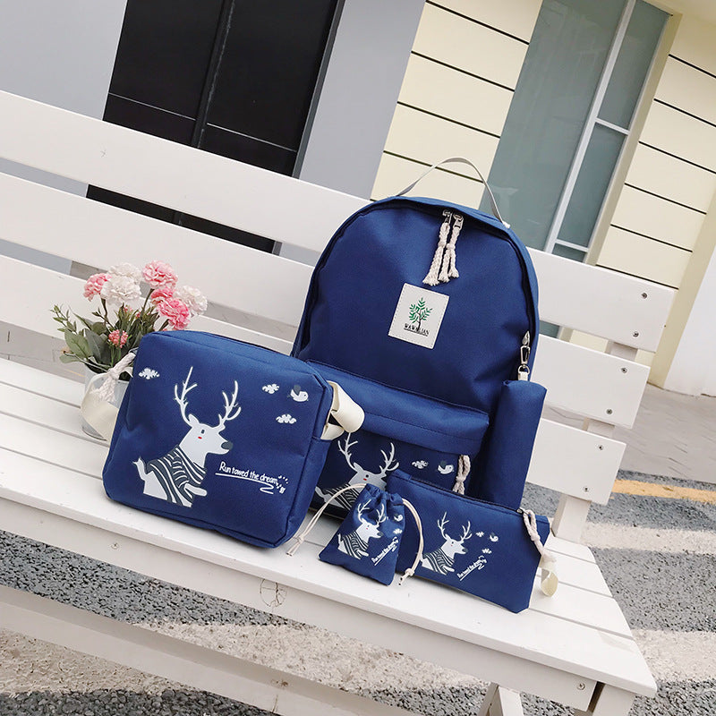 Backpack Five-piece Large Capacity