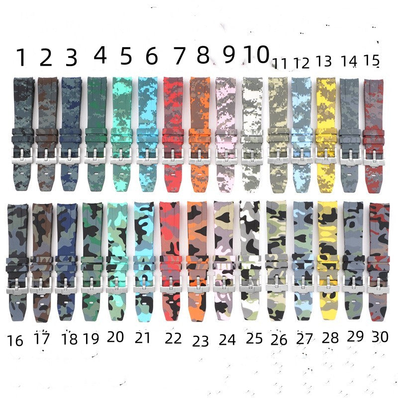 Silicone Black Water Ghost Rubber Watch Strap