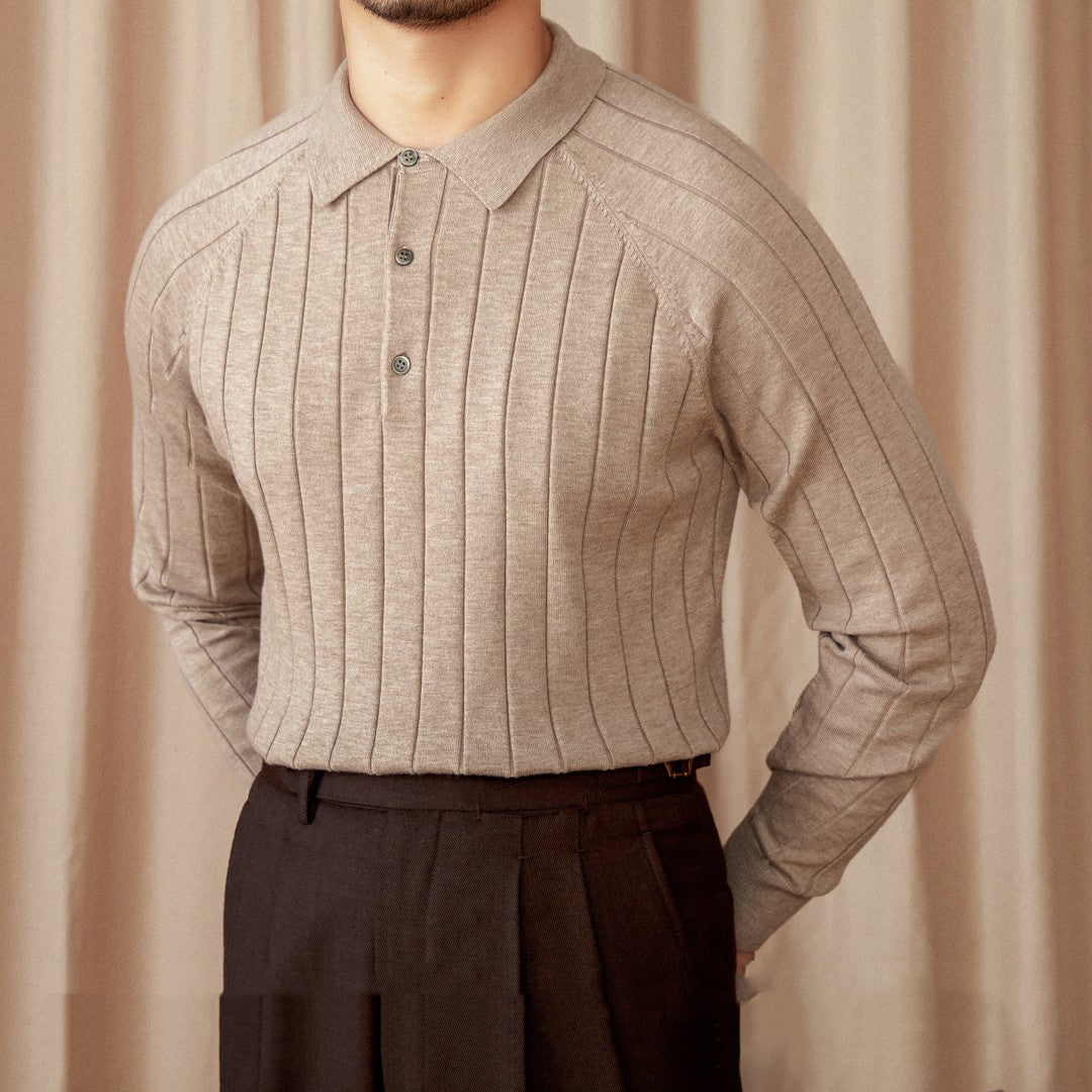 Autumn And Winter British Slim-fitting Lapel Long Sleeve
