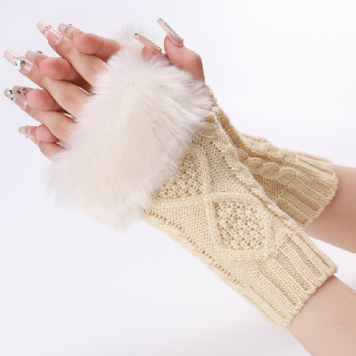Women's Woolen Gloves In Autumn And Winter In Europe And America