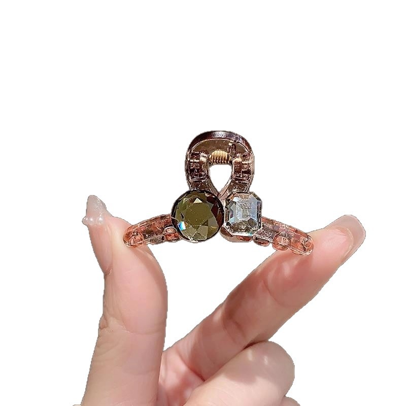 Exquisite Square Zirconia Small Claw Clip New Pearl Bangs Clip Side