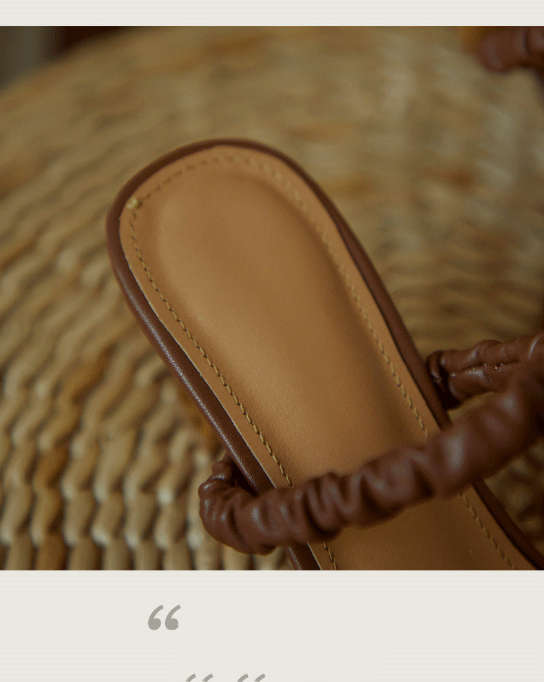French Retro Toe  Sandals Women Summer With Skirt
