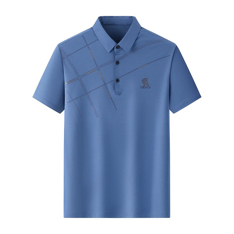 Business Casual Revers T-shirt Tynd til Midaldrende Mænd
