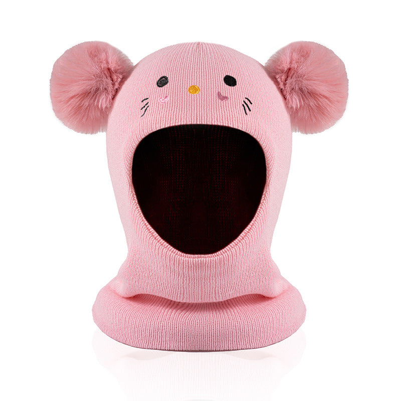 Embroidery Cartoon Cat Hat For Boys And Girls