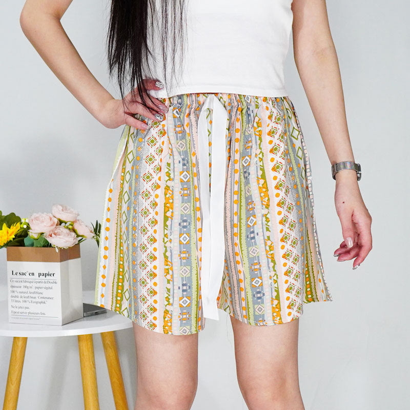 Women's Cotton Silk Shorts Plus Size Homewear Beach Pants