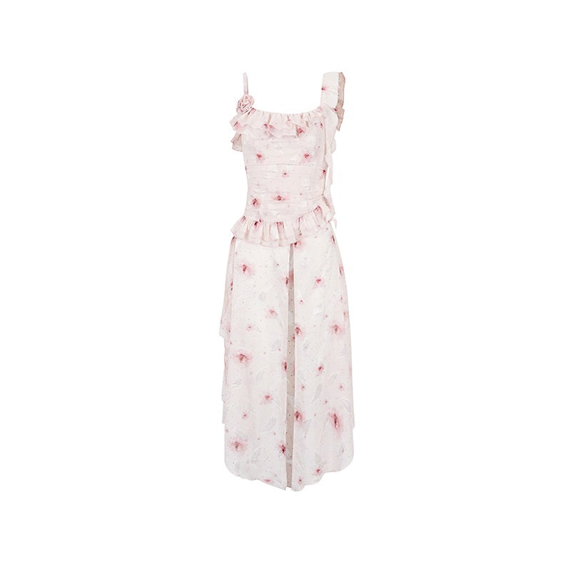 Design Two-way Detachable Suspender Skirt All-match Pantskirt