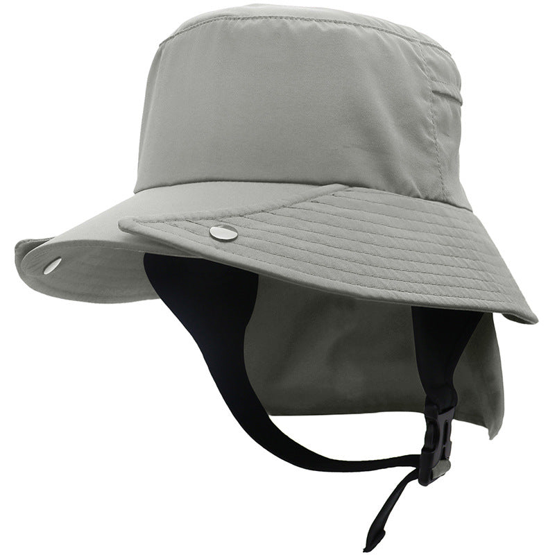 UPF50 Big Brim Detachable Bucket Hat Riding Wild Tour Adventure Fishing Quick-drying Cap Sun Protection Neck Protection