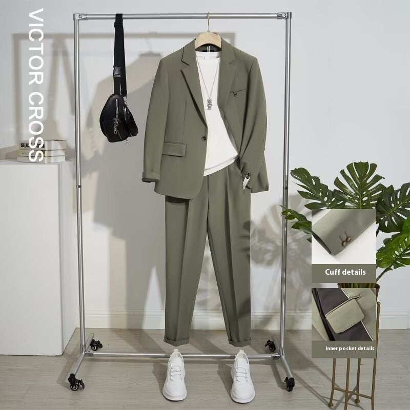 Casual Spring And Autumn Suit Suit Men's High Sense Lightly Mature Small Suit Jacket
