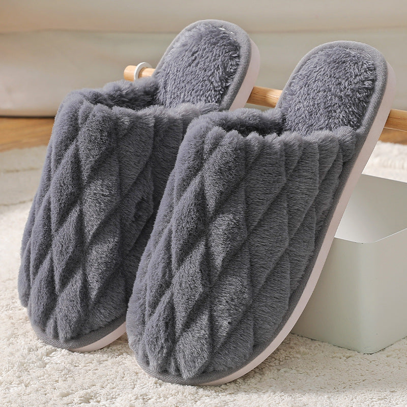 Men's Warm And Waterproof Plush Confinement Slippers