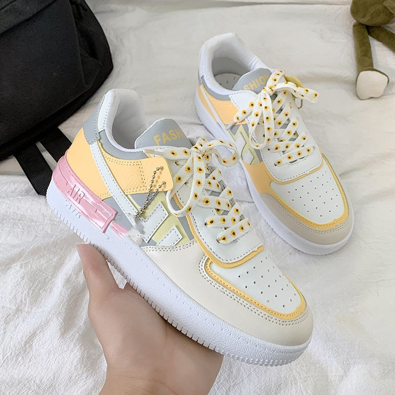 Summer Women's Fashion New Cute Thick Bottom Polka Dot White Shoes
