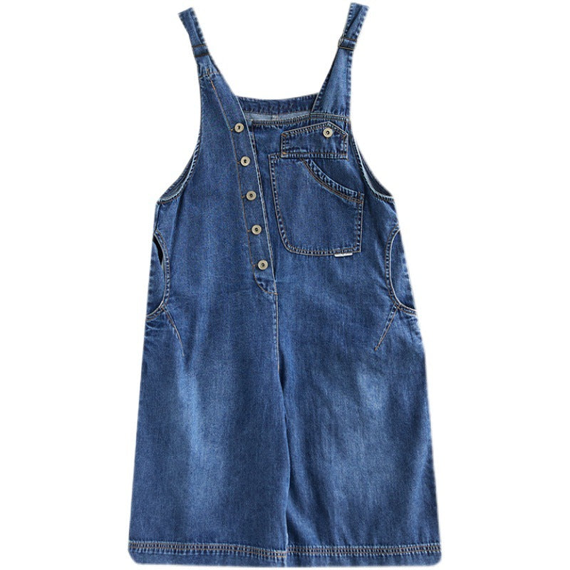 New Large Size Denim Overalls Loose And Slim