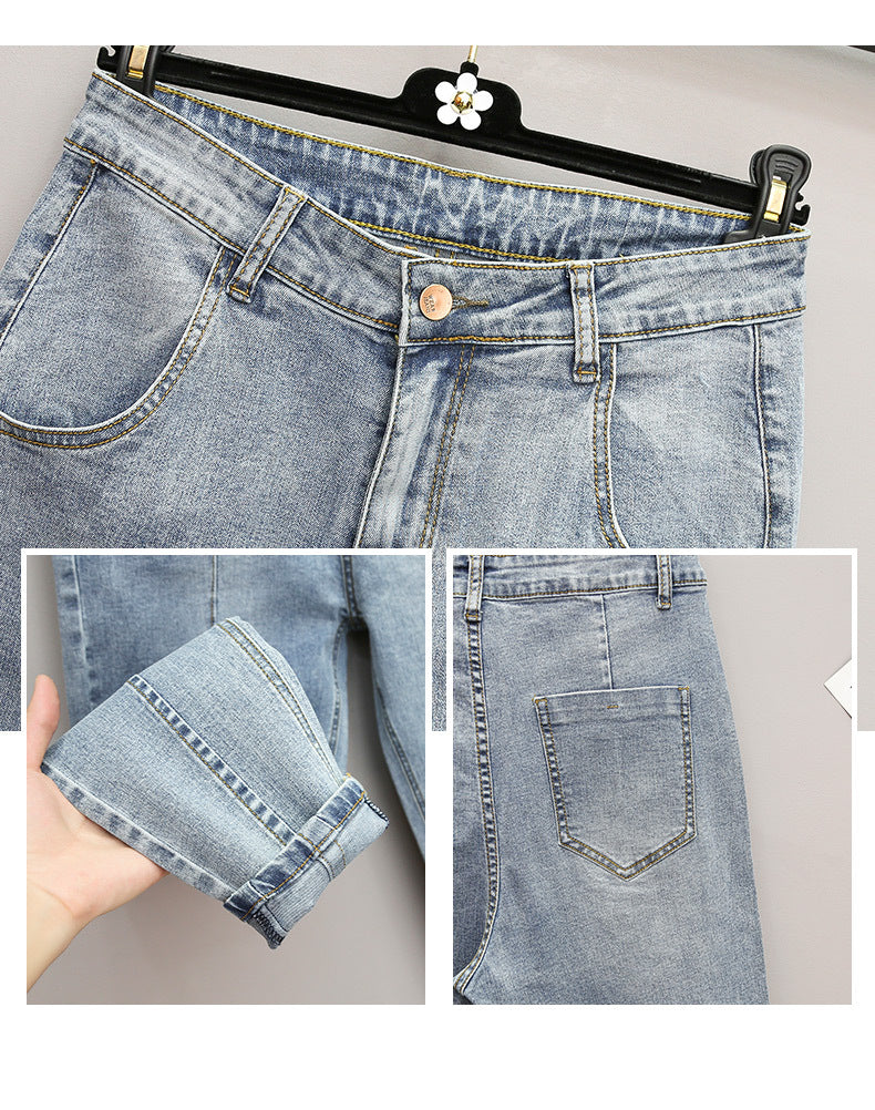 Plus Size Spring And Summer Denim Women's Loose Harem Pants