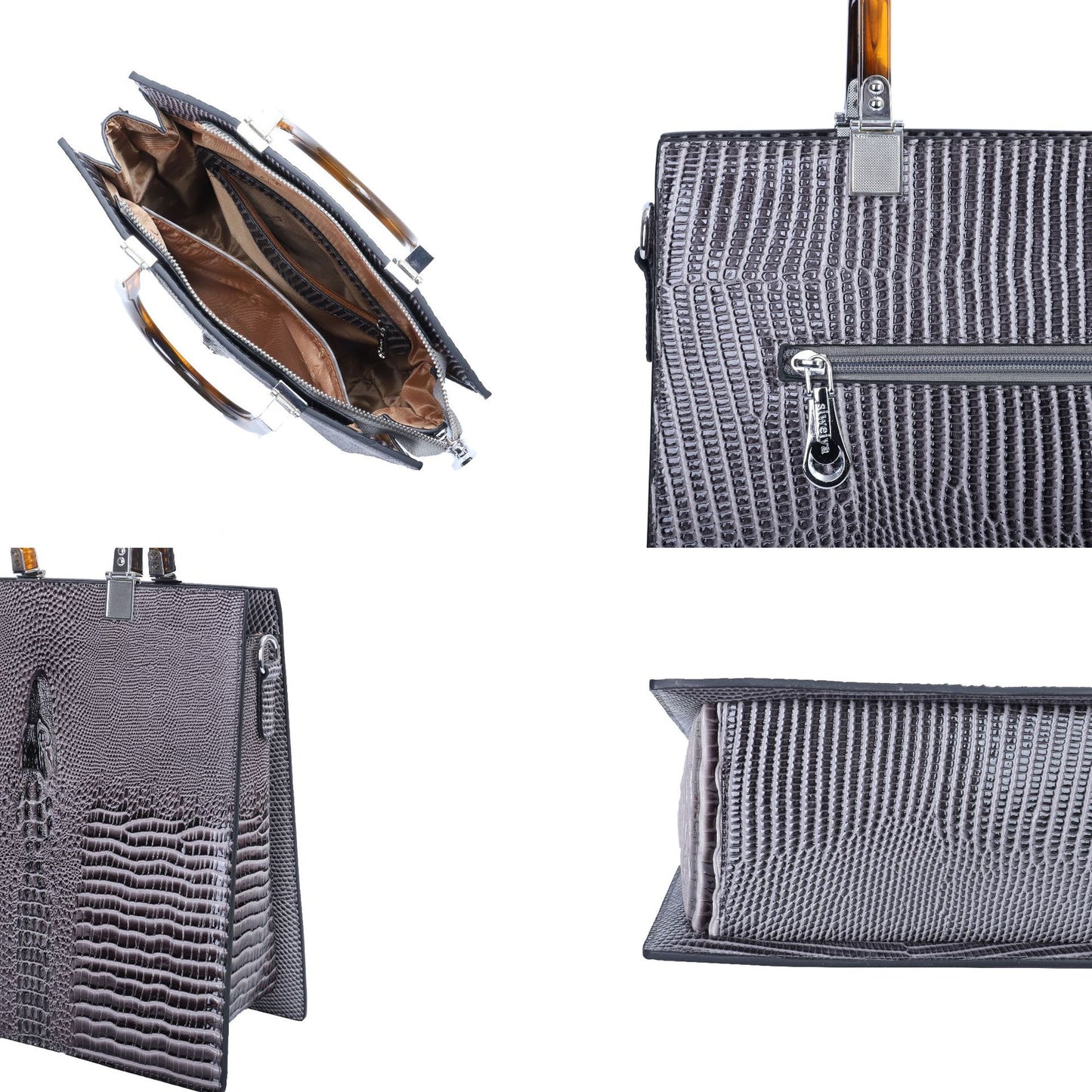 Lizard Patterned Genuine Leather Women's Handbag
