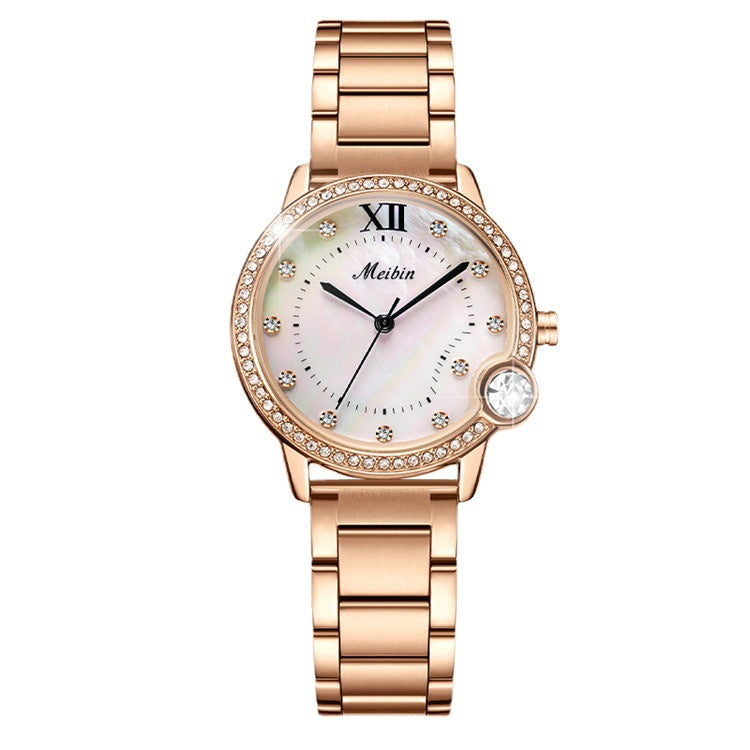 Fashion Shell Face Waterproof Ladies Quartz Watch