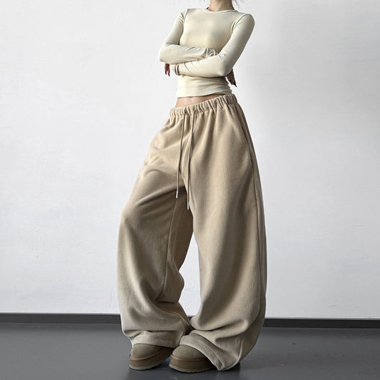 High-Waisted Slimming Straight-Leg Wide-Leg Sweatpants For Women