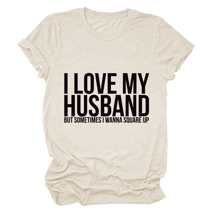 Letters Fashion Round Neck Short Sleeve Ebay Women's T-shirt