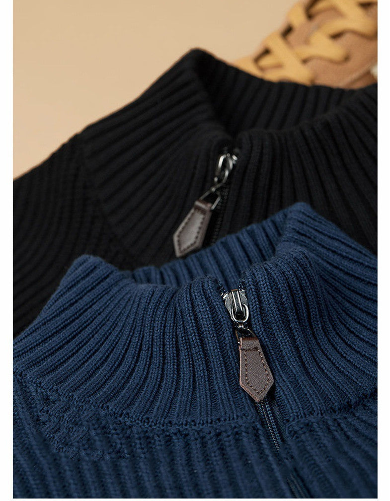 Forår Efterår Herre Cardigan Vinylon Sweaterjakke