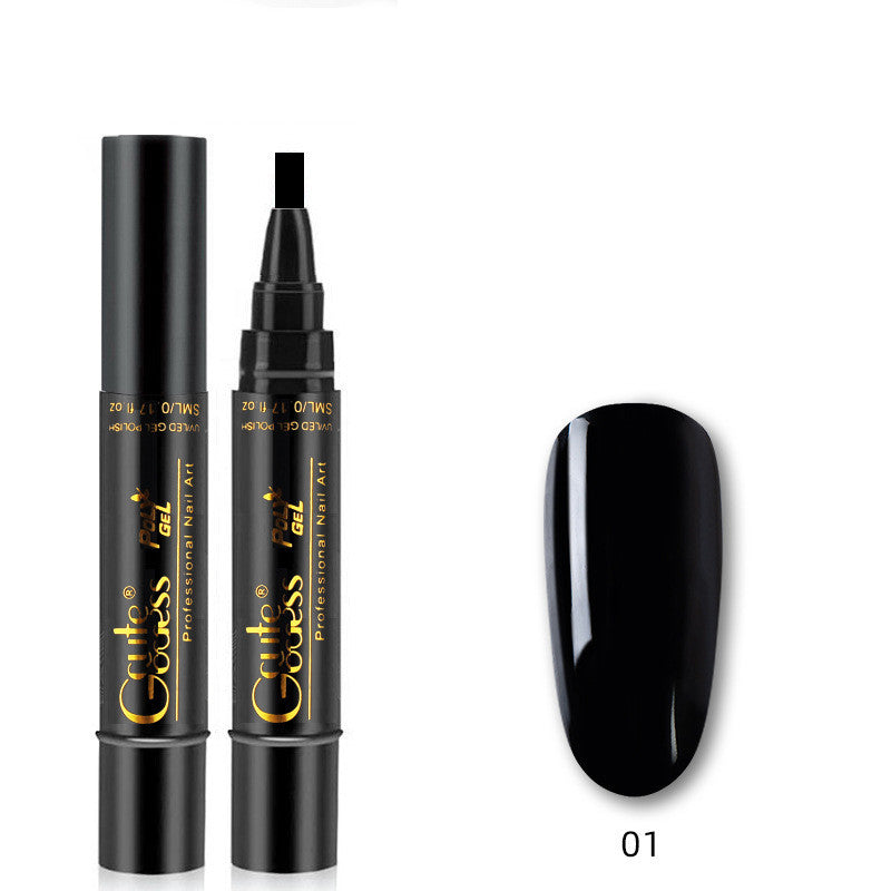 Nail Glue Pen 3 In 1   One-step Glue Phototherapy Plastic Nail Magnet Pen French Water Ripple Cat Eye Strong Magnet Pen DIY Manicure Tool Pen