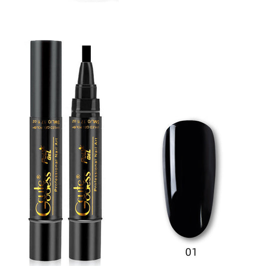 Nail Glue Pen 3 In 1   One-step Glue Phototherapy Plastic Nail Magnet Pen French Water Ripple Cat Eye Strong Magnet Pen DIY Manicure Tool Pen
